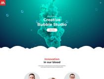 个性创意泡泡工作室html5模板