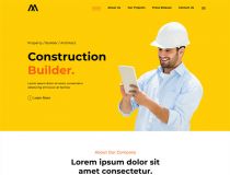 房地产建筑开发商网站html5模板